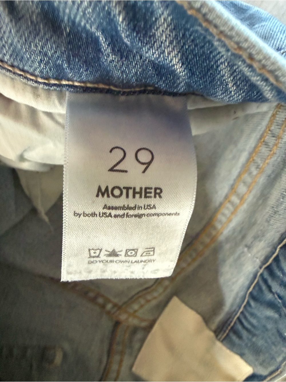 MOTHER Superior The Spitfire Sneak Wide Leg Jeans Light Blue 29 - Picture 7 of 13